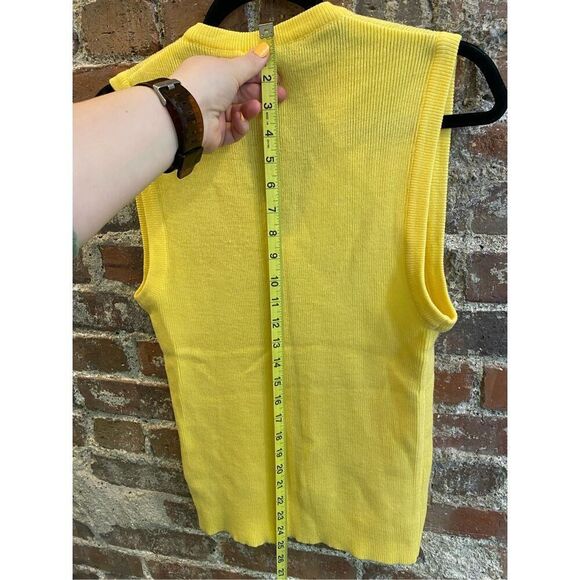 ARROW Casual Wear VNTG Yellow V-Neck Sweater Vest Women’s Size L - Picture 5 of 6